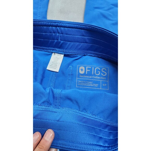 Figs Women's Size Small Blue Technical Collection Scrub Pants Drawstring - Picture 5 of 11